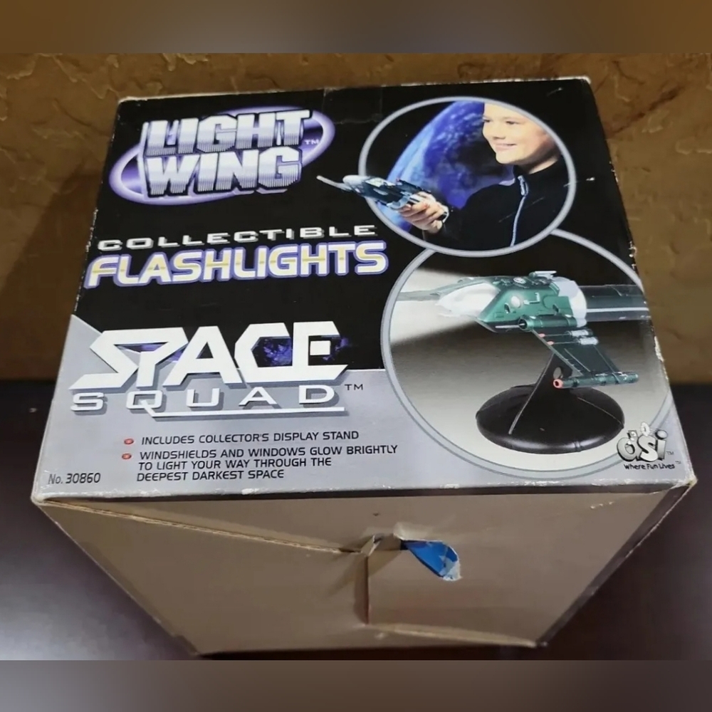 Super RARE Vintage 1999 DSI Space Squad Collectible Flash Light Wing